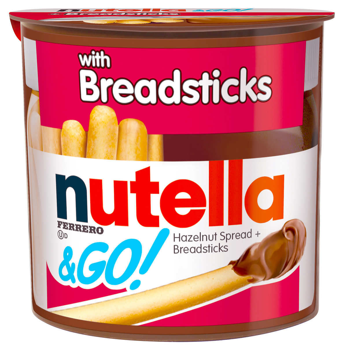 Nutella and Go Hazelnut Spread and Breadsticks, 1.8 oz, 16count Jarasim